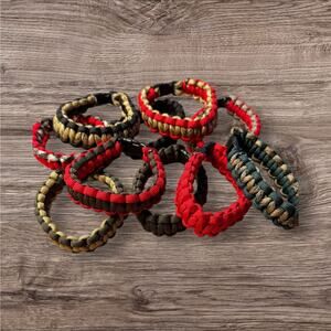 Lot of 10 Paracord Survival Bracelets  Camping Tactical Wristbands